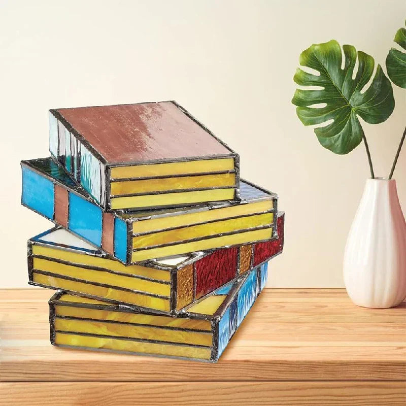 Stacked Books Lamp – Literary Magic for Your Space